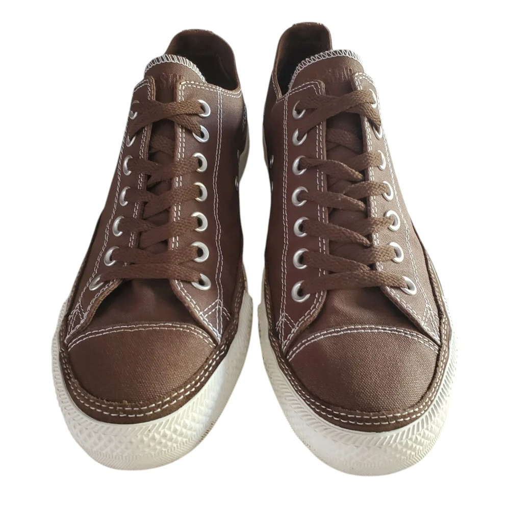 CONVERSE Chuck Taylor All‎ Over Brown Low-Top Lace-Up Sneaker Unisex W 11 | M 9